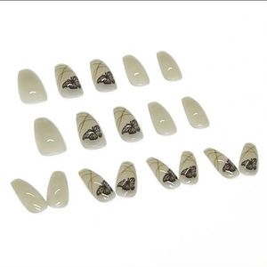 Nail Art Nail Patch Removable Medium Length Fake Nails